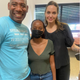 Zahara Jolie, Angelina Jolie, and the Vice-President of Student Affairs, Darryl Holloman, on Spelman Move-in Day 2022